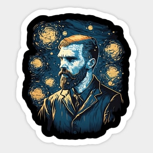 Van Gogh: Starry Portrait Sticker